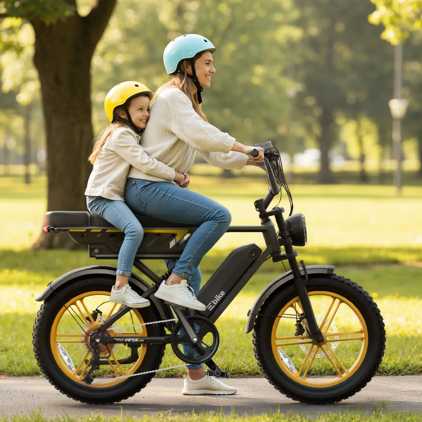 TST® R9 Dual-Battery 1500W Long-Range Full-Suspension Moped Style Electric Bike (2026 Model) - Image 4